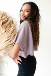 mode, waffled crop tee