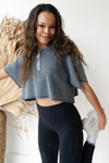mode, waffled crop tee
