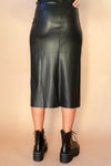 daryn faux leather skirt