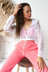 mode, nylon cropped windbreaker