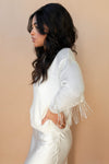mode, iris tassel sweater