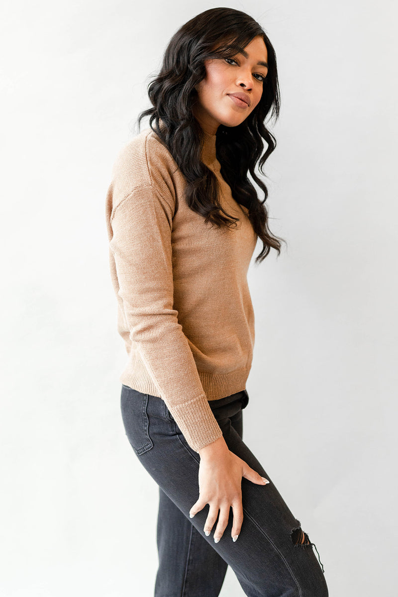 mode, miriam mock neck sweater