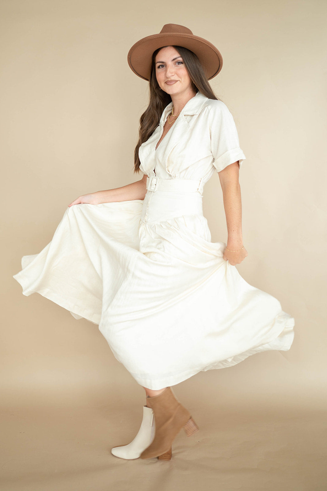 mode, danica midi shirt dress