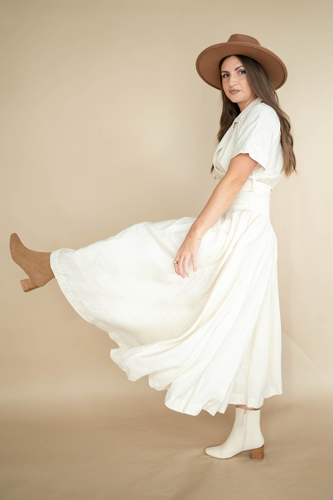 mode, danica midi shirt dress