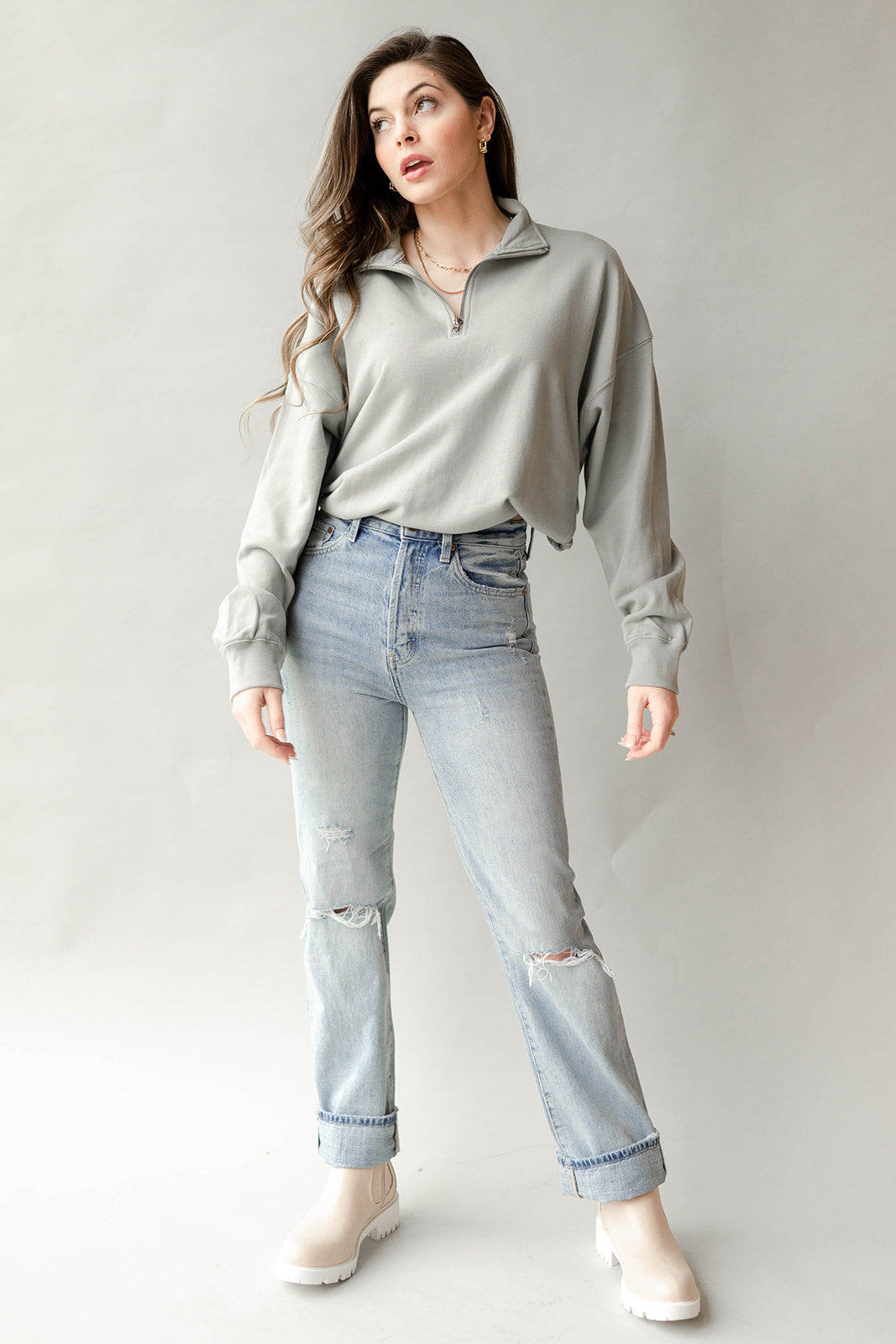 mode, river quarter zip