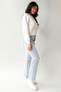 mode, smile please sweater