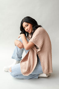 mode, cable knit cape sweater