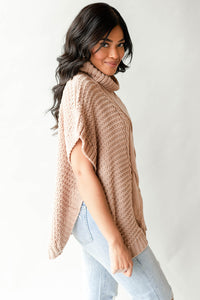 mode, cable knit cape sweater