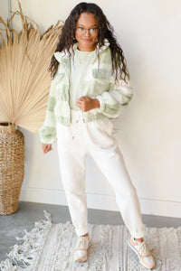 mode, the plaid girls club fleece jacket