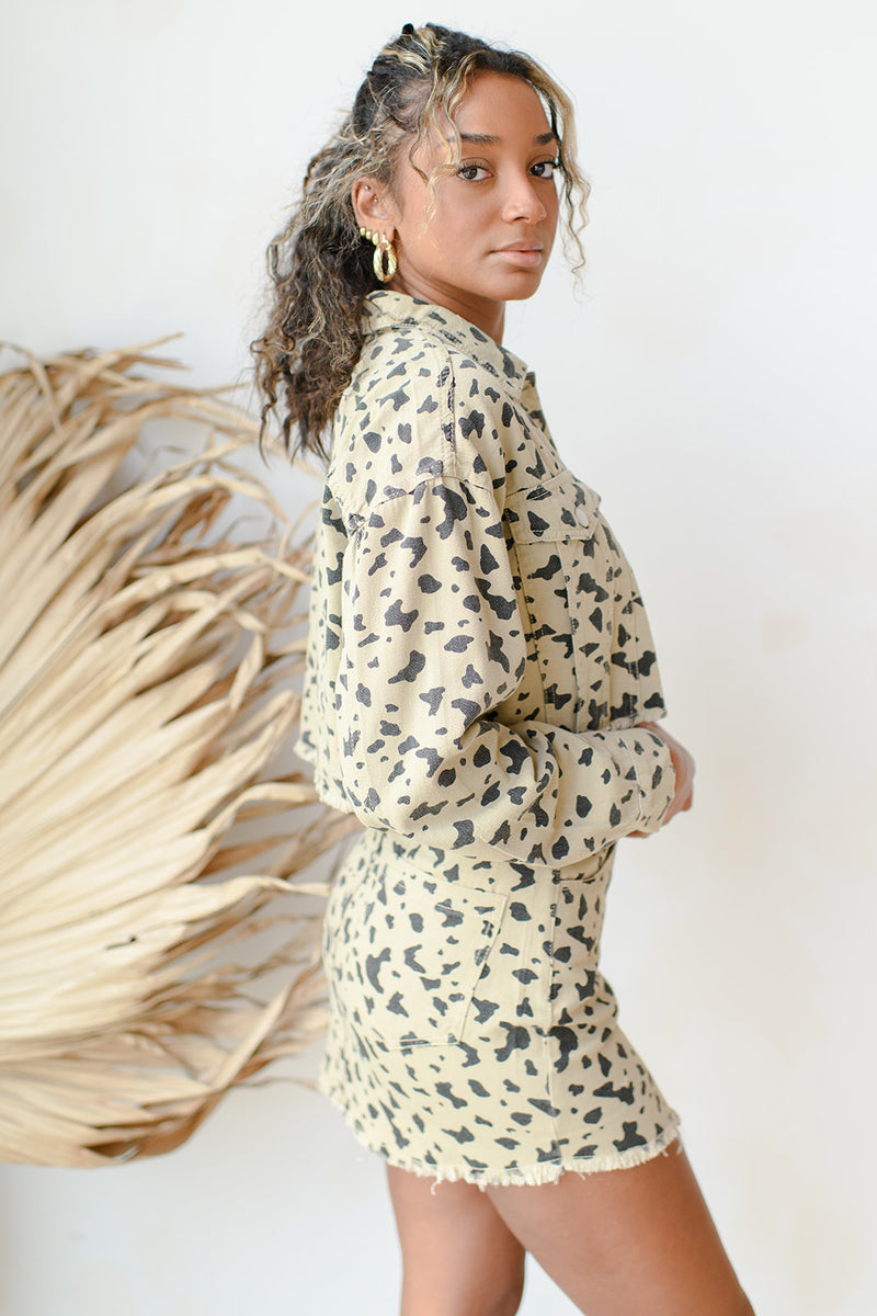 mode, abstract frayed hem skirt