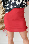 side ruching detail mini skirt