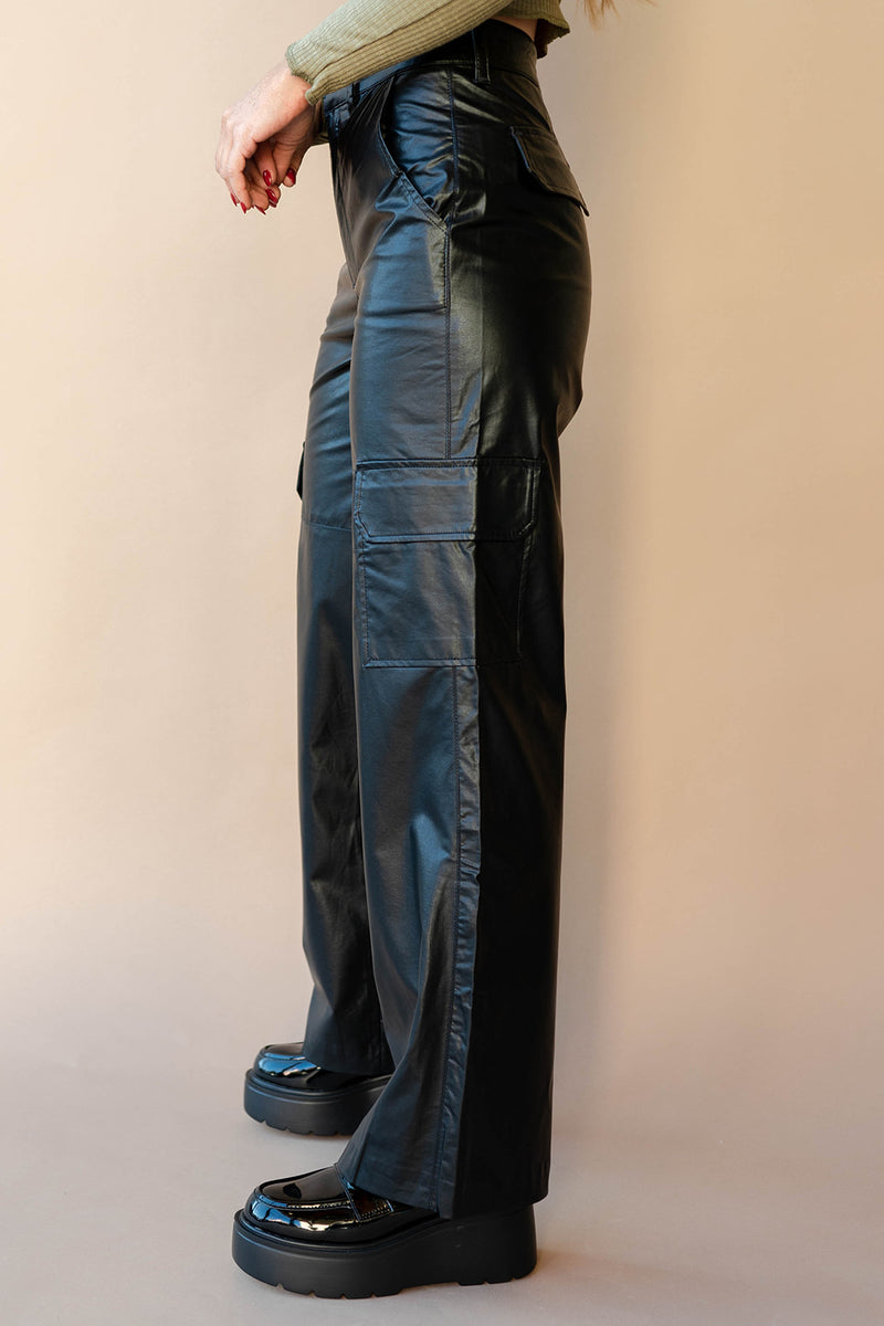 sloane leather cargo pants