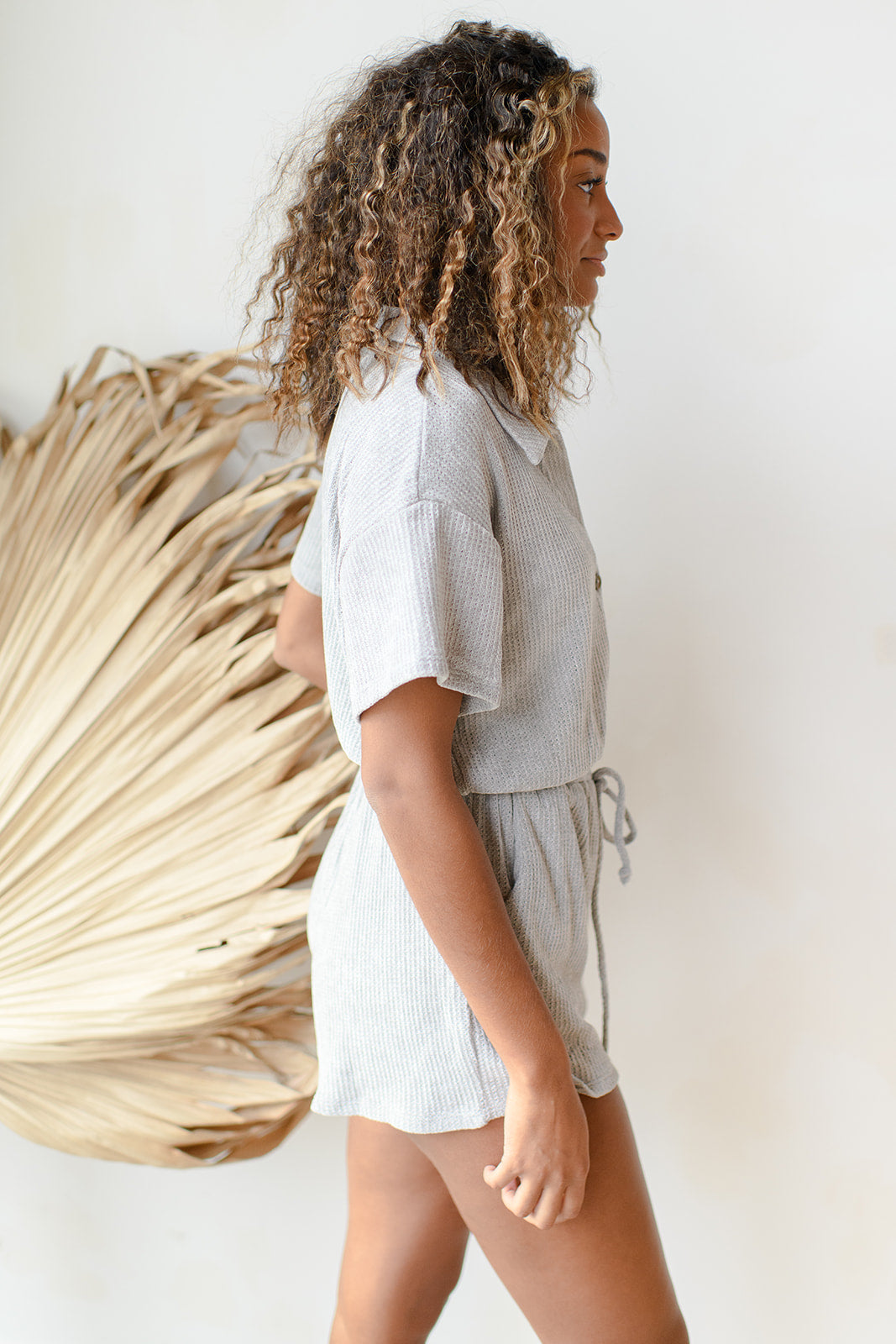 mode, collared short sleeve romper