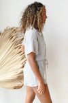 collared short sleeve romper