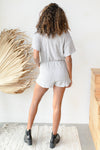 collared short sleeve romper