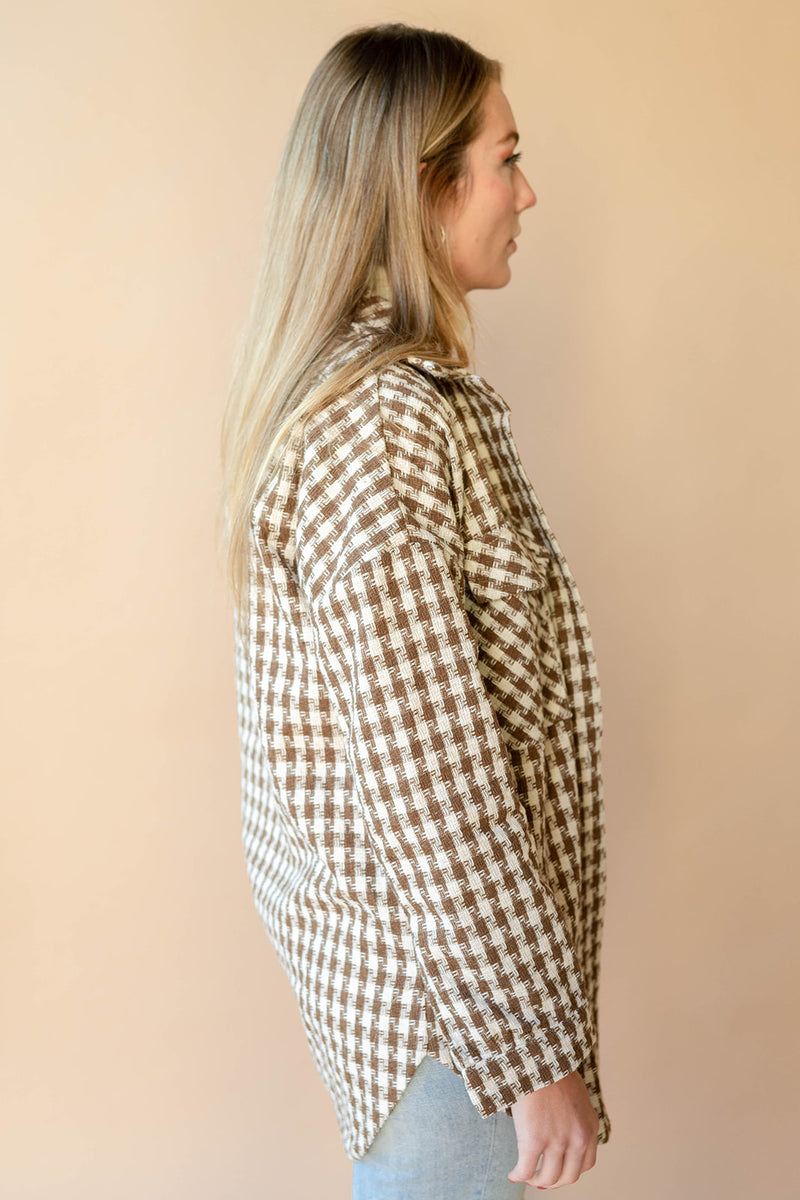 mode, plaid jaquard jacket