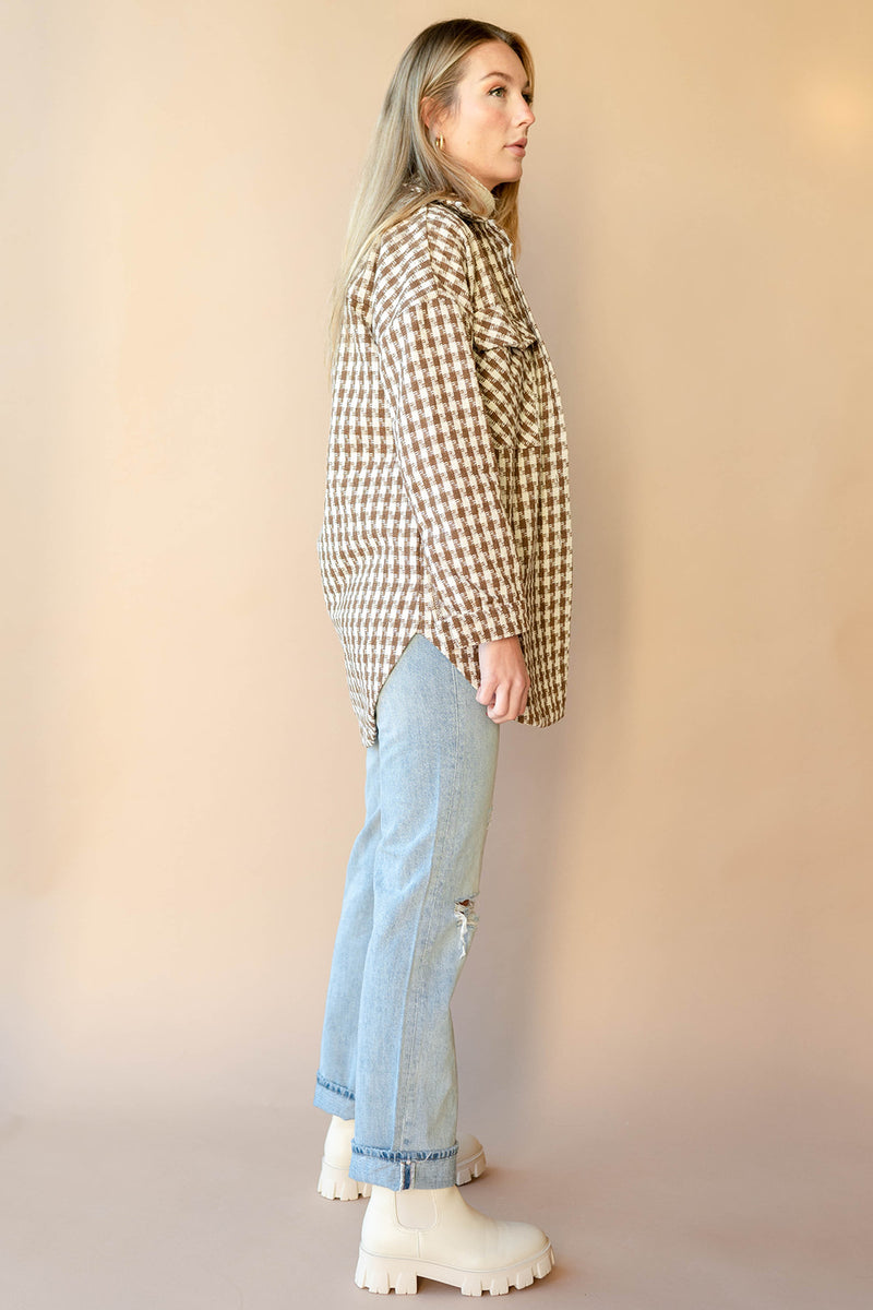 mode, plaid jaquard jacket