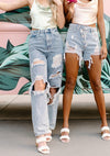 mode, jade destroyed jeans
