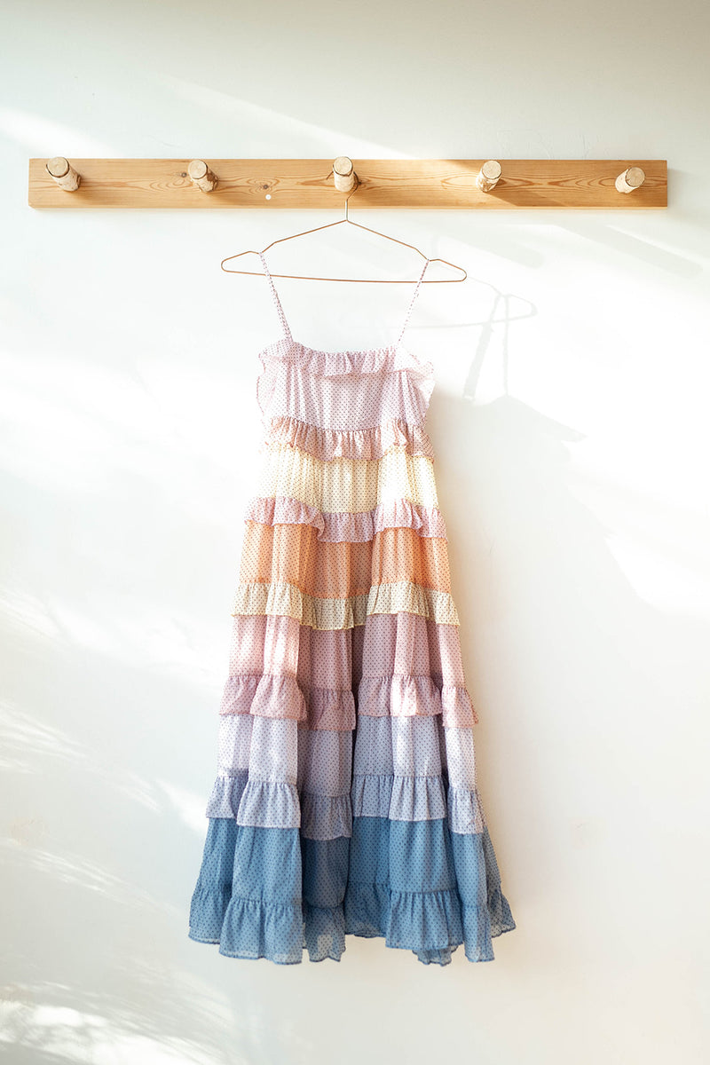 mode, polka dot party dress