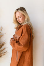 mode, thrill me button down shacket