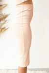 mode, manhattan solid rib midi skirt
