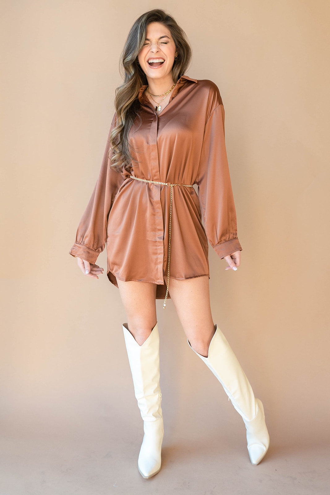 mode, abigail satin dress