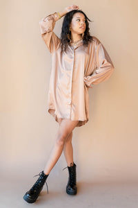 mode, abigail satin dress