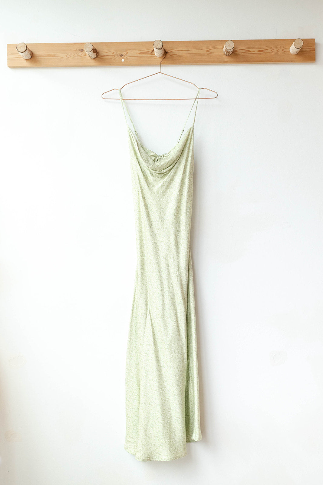 mode, look into it cowel neck dress