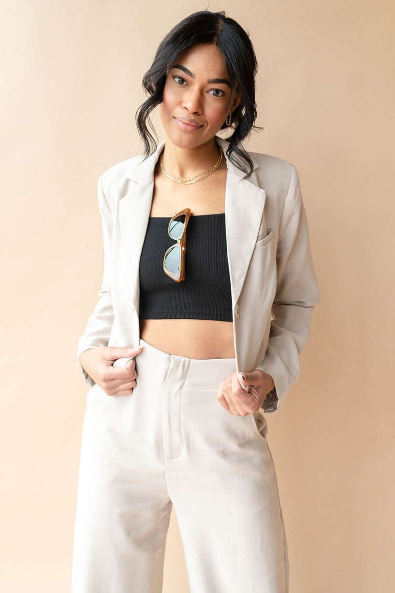 mode, eloise cropped blazer
