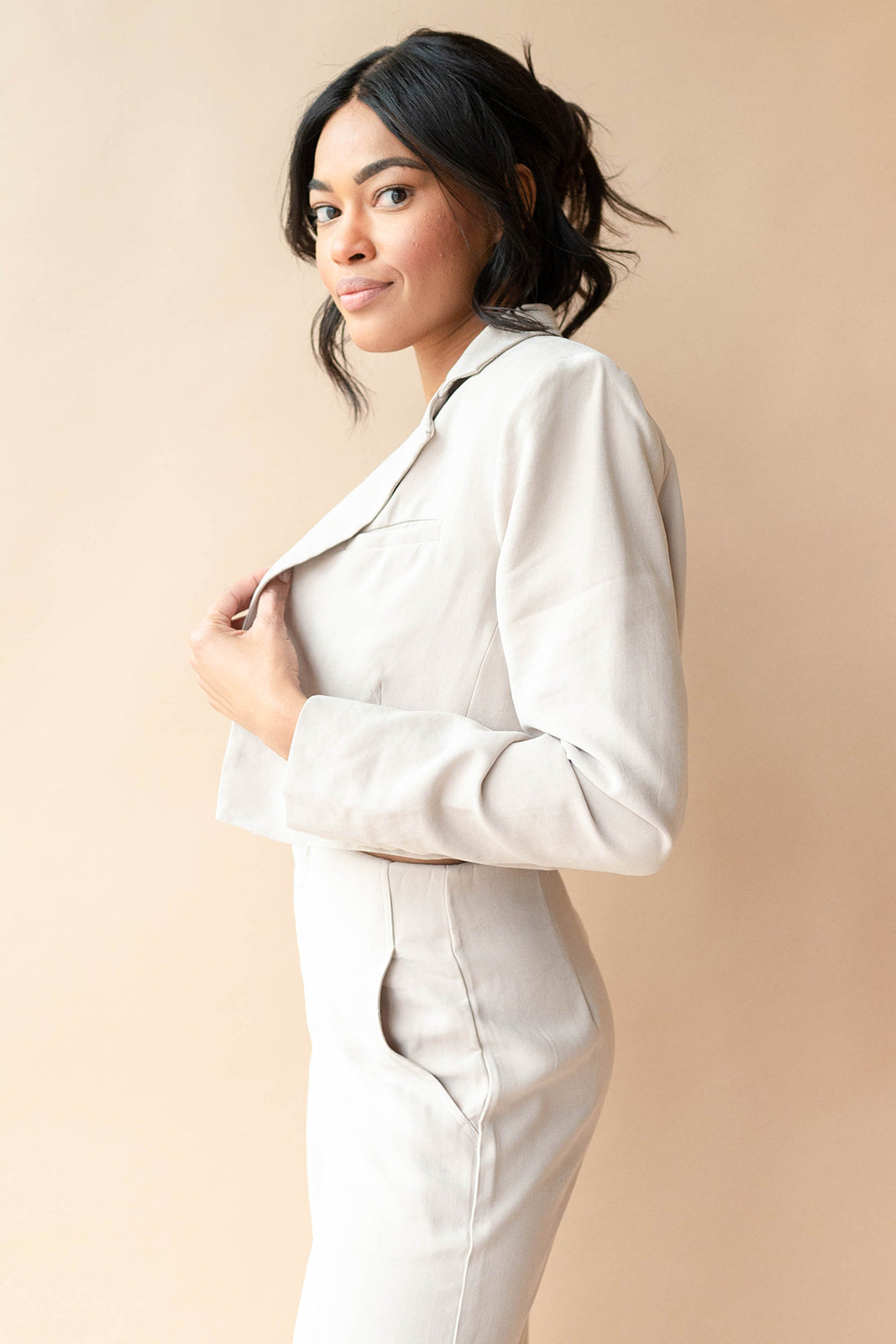 mode, eloise cropped blazer