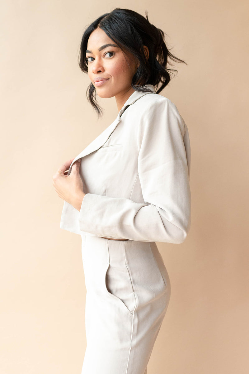 mode, eloise cropped blazer