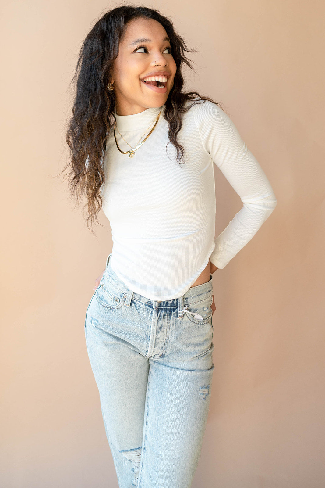 mode, parker ribbed long sleeve