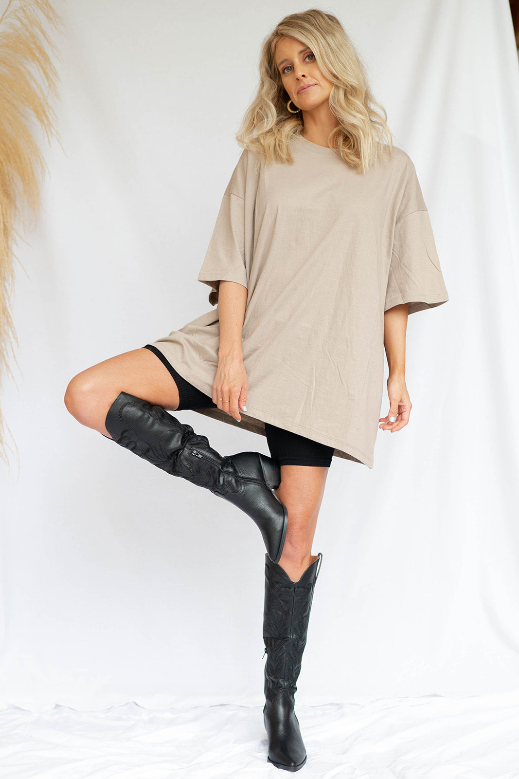 mode, boyfriend oversized tee