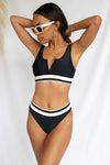 mode, sporty swim top