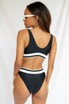 mode, sporty swim top