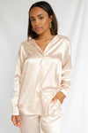 mode, diamonds + champagne blouse