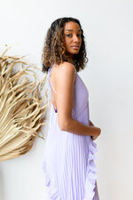 mode, I beg and I pleat maxi dress
