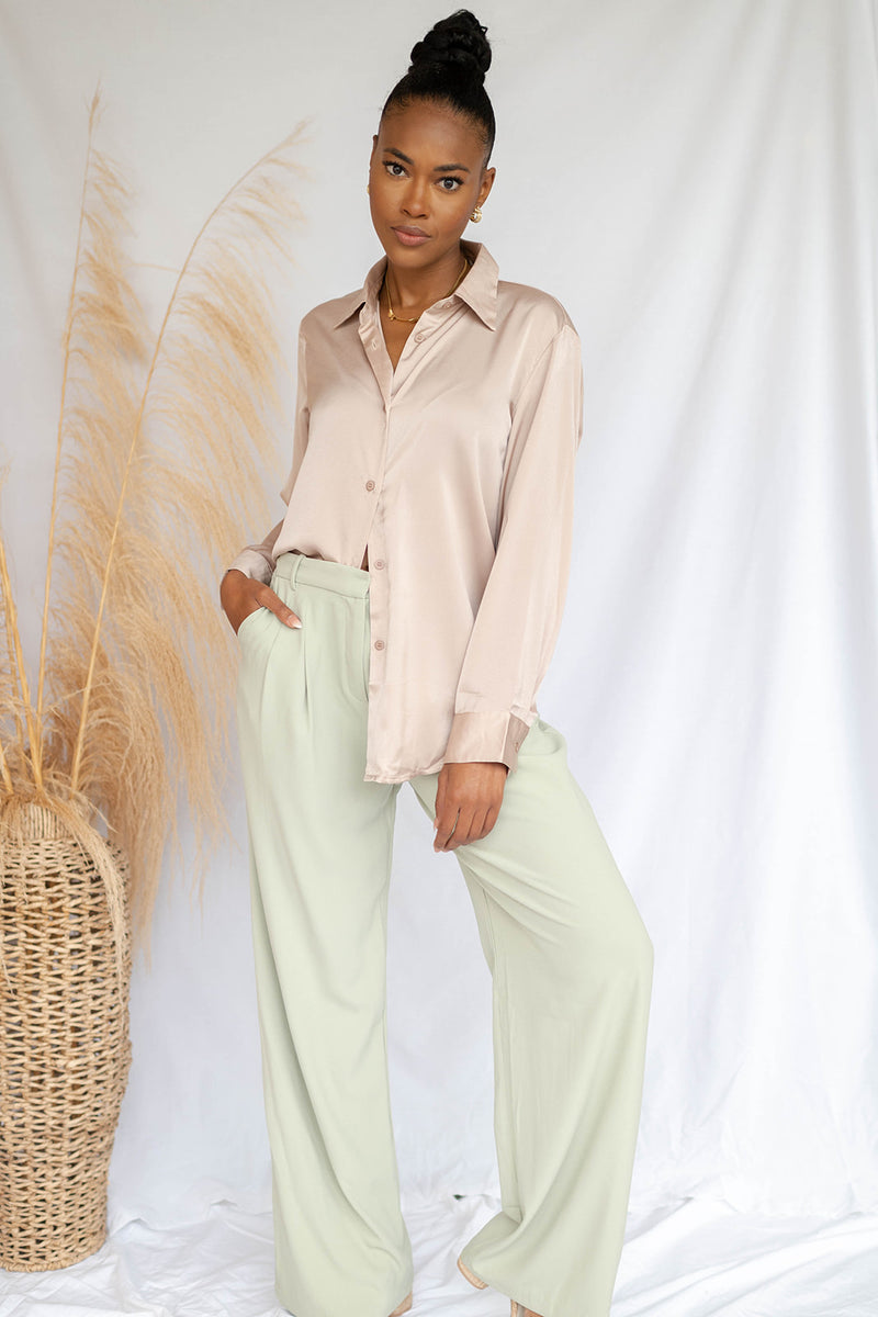 mode, slow down button blouse