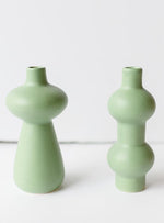 mode, green sister vases