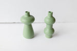 mode, green sister vases