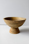 mode, mango wood footed bowl