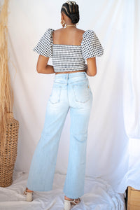 mode, picnic w me gingham top