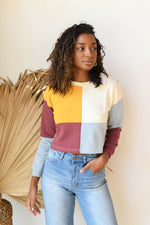 mode, color block crop top