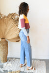 mode, color block crop top