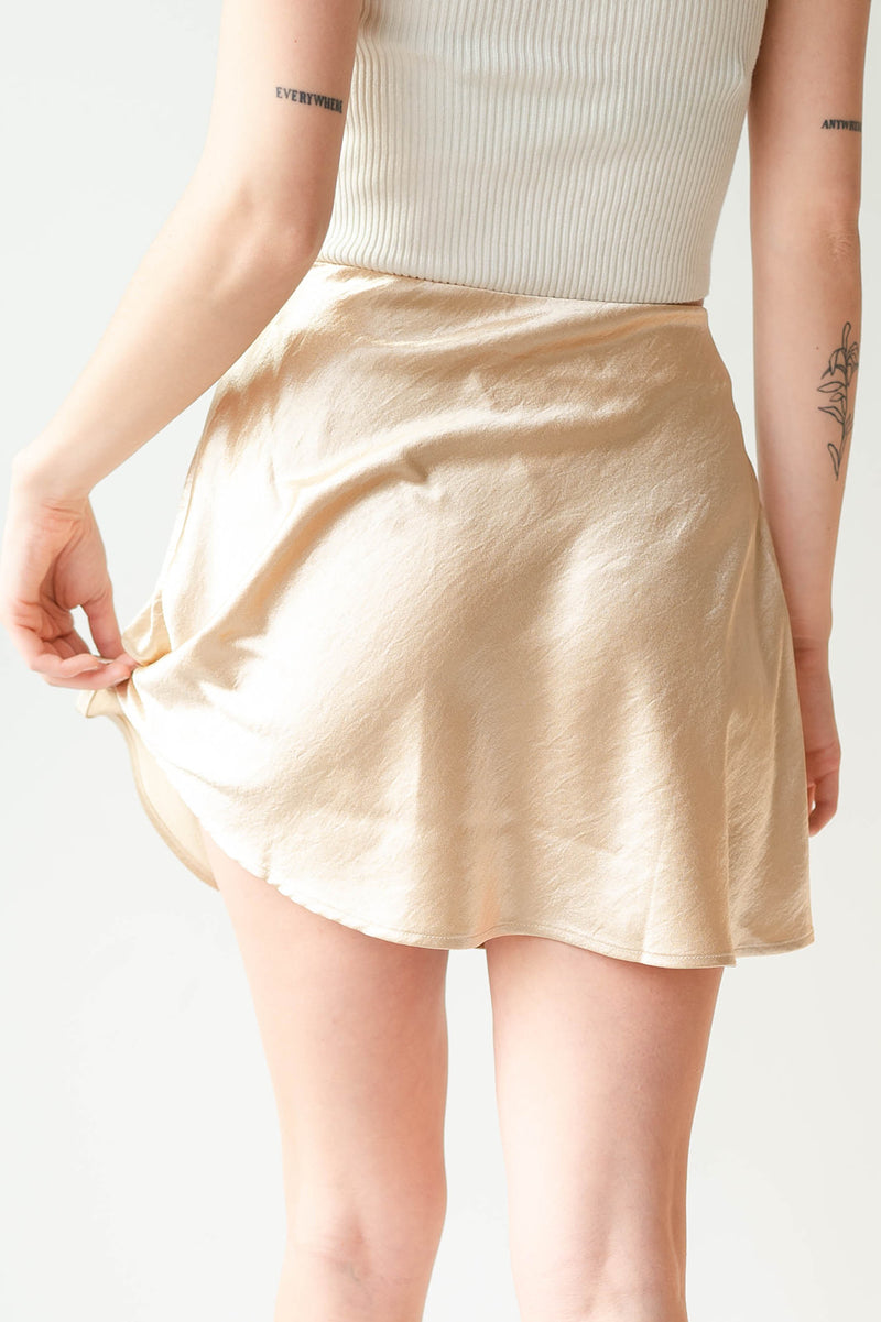 mode, aniya satin skirt