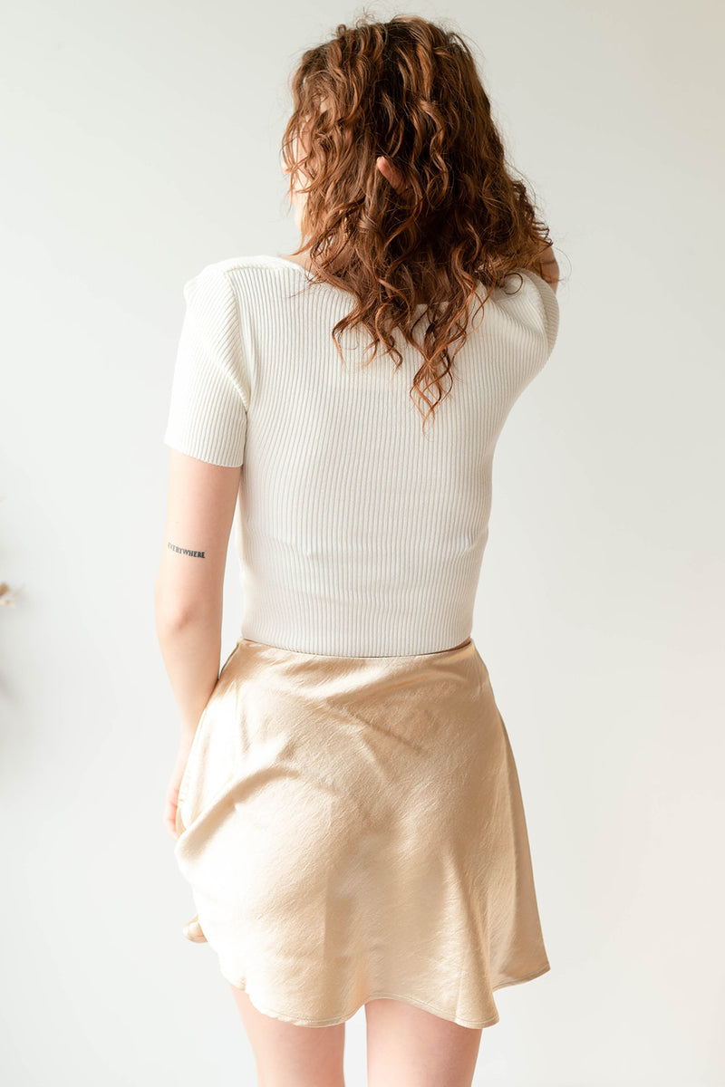 mode, aniya satin skirt