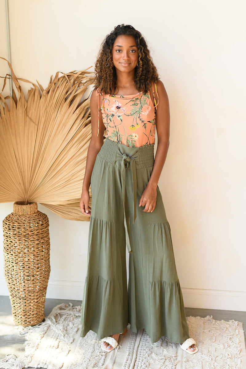 mode, tier wide pants
