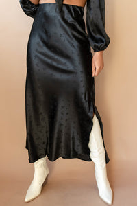 mode, ashlen satin midi skirt
