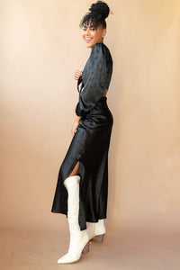 mode, ashlen satin midi skirt