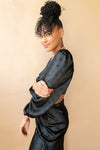 mode, ashlen satin bow top